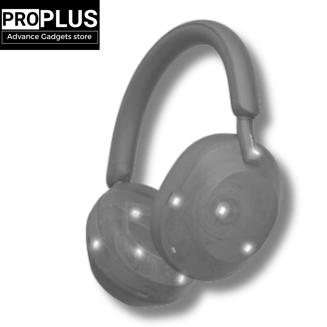 PRO PLUS A1 Best Active Noise Cancelling Wireless Bluetooth Over Ear Headphones with Mic for Clear Calling, up to 40 Hours Battery - BLACK